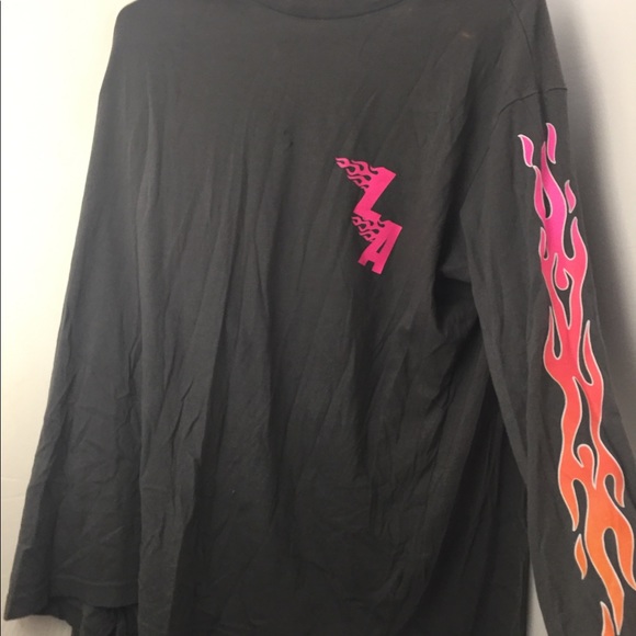 flirtitude long sleeve flame / fire t-shirt - Picture 2 of 5